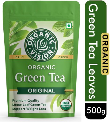 Organic Vision Darjeeling Green Tea - 500gm (250 Cups) | Pure Whole Leaf Green Tea Pouch(500 g)