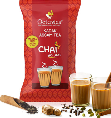 Octavius Kadak Masala Chai | Strong, Aromatic Assam Masala Tea with Natural Spices | Spices Tea Pouch(1 kg)