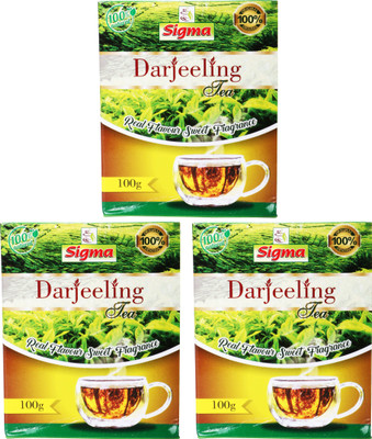 SIGMA Darjeeling Tea with Sweet Fragrance Refreshing Darjeeling Tea (Combo Pack of 3) Black Tea Box(300 g)