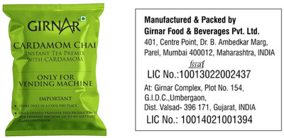 Girnar Instant Tea Premix With Cardamom Cardamom Black Tea Pouch(1 kg)