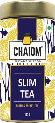 Chaiom Slim Tea 100gm - Natural Metabolism Booster | Green Tea Infused loose tea Chamomile Herbal Tea Tin(100 g)