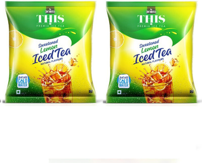 Continental THIS Instant Ice Tea Powder | Refreshing Natural Lemon Flavor | Source of Vitamin C | Lemon Iced Tea Pouch(2 x 400 g)