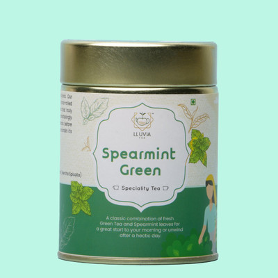 lluvia Tea Spearmint tea for PCOD/PCOS Refreshment and healthcare Mint Tea Tin(50 g)