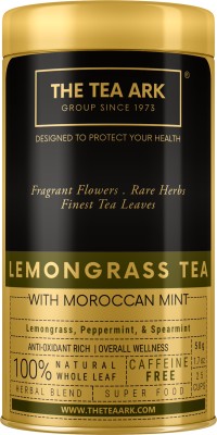 The Tea Ark Lemongrass Tea with Moroccan Mint & Peppermint for Stress Relief & Daily Detox Lemon Grass Herbal Tea Tin(50 g)