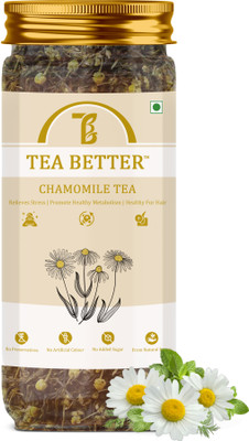 Tea Better Chamomile Whole Flower Tea | Soothing Herbal Blend for Relaxation & Sleep | Chamomile Herbal Tea Plastic Bottle(35 g)