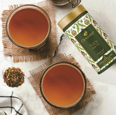 Octavius Tulsi Chamomile Fennel Green Tea Loose Leaf-75 Gms Immunity Boost, Soothing Sleep|Natural Blend|Refreshing Floral Taste Chamomile Green Tea Tin(75 g)