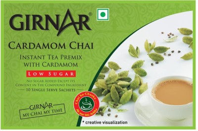 Girnar Instant Premix Cardamom Low Sugar Cardamom Instant Tea Bags Box(81 g)