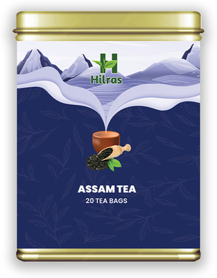 hilras Classic Assam Tea – Strong & Aromatic Tea for Energy, Digestion & Immunity Black Tea Bags Tin(20 Bags)