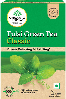ORGANIC INDIA Tulsi Green Tea Bags Box(25 Bags)