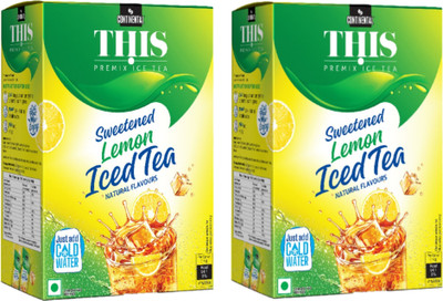 Continental THIS Instant Ice Tea Powder | Refreshing Natural Lemon Flavor | Source of Vitamin C | Lemon Iced Tea Box(2 x 140 g)