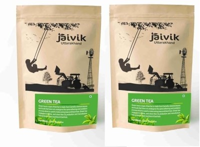 Jaivik Uttarakhand Whole Leaf Green ,Weight Loss, Leaves Green Tea Pouch(2 x 100 g)