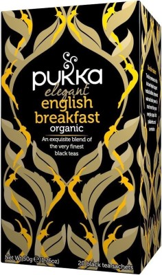 Pukka Tea Organic English Breakfast | 20 Black Tea Sachets | Black Tea Bags Box(50 g)