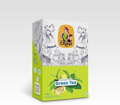 The Chayi Organic Herbal Elephant Apple Tea |Assam's hand-grown elephant apple flavour tea Apple Green Tea Box(75 g)
