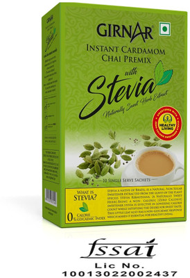 Girnar Premix Stevia Cardamom 10TB P3 Instant Tea Box(3 x 10 Sachets)