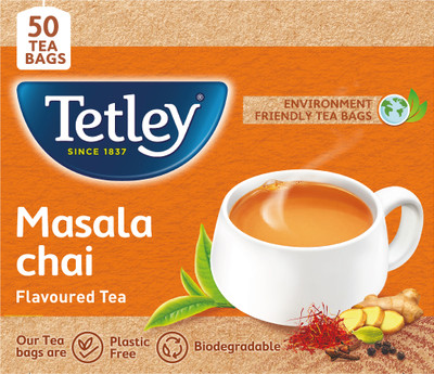 Tetley Masala Black Tea Bags Box(50 Bags)