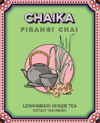 Chaika Firangi Chai Lemongrass Ginger Instant Tea Premix Cardamom Instant Tea Box Herbal Tea Box(2 x 70 g)