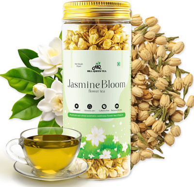 Hill Queen Tea Jasmine Flower Tea, Uplifting Ritual for Calm, Glowing Skin, Hormonal Balance Jasmine Jasmine Tea Plastic Bottle(20 g)