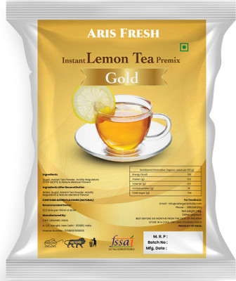Aris fresh Instant Hot lemon tea premix | Gold | Makes 80 Cups Lemon Instant Tea Pouch(1 kg)
