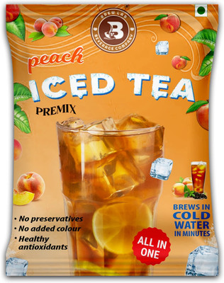 Brew Lab Peach Flavor Iced Tea Premix | Healthy & Natural Peach Flavor Instant Tea Premix Peach Iced Tea Pouch(1 kg)