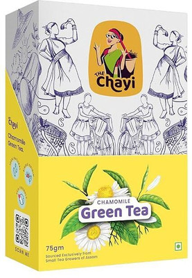 The Chayi Assam's Hand-grown Chamomile Tea Leaves | Natural Antioxidants (pack of 1) Chamomile Green Tea Box(75 g)