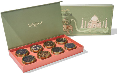 Vahdam Weekend In Taj Mahal, Tea Gift Box - Chai Tea, Black Tea, Herbal Tea Assorted Tea Blend Box(100 g)