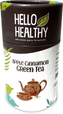 Hello Healthy Apple Cinnamon Green Tea 100 gm Serves 50-70 Cups Tea Rich in anti-oxidants Apple Green Tea Box(100 g)