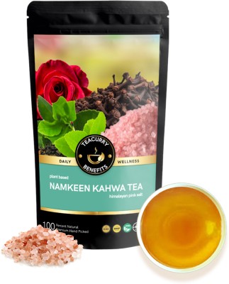 TEACURRY Namkeen Kahwa with Himalayan Pink Salt Tea (100 Gram) - Boost Immunity Assorted Herbal Tea Pouch(100 g)