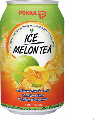 Pokka Melon Iced Tea | Ready to Drink | No Artificial Flavor - Natural & Refreshing Infusion Tea Tin(300 ml)