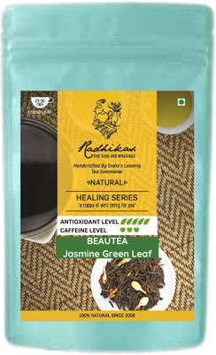 Radhikas Fine Teas and Whatnots Jasmine Green Loose Leaf : Sip Your Way to Radiance Jasmine Herbal Infusion Tea Pouch(50 g)