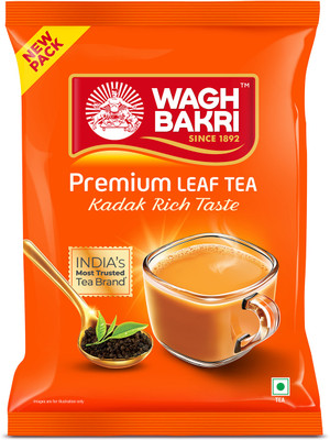 Waghbakri Wagh Bakri Premium Assam Leaf Tea Bold, Aromatic Kadak Chai Tea Pouch(250 g)
