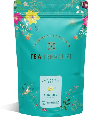 TeaTreasure Slim Life - Slimming Tea for Weight Management - 100 Gm - Helps in Better Digestion and Good for Skin Herbs Herbal Infusion Tea Pouch(100 g)