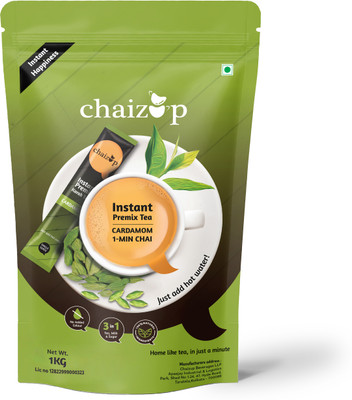 chaizup Instant Cardamom Premix Tea 1 Kg Poly | Elaichi Chai with Low Sugar |75 Cups Cardamom Instant Tea Pouch(1 kg)