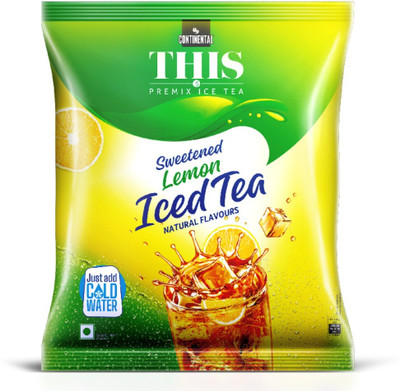 Continental THIS Instant Ice Tea Powder | Refreshing Natural Lemon Flavor | Source of Vitamin C | Lemon Iced Tea Pouch(400 g)