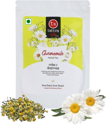 Tattva Adih Chamomile Herbal Tea – 50g, Pouch | Caffeine-Free Sleep & Relaxation Tea Chamomile Herbal Tea Pouch(50 g)