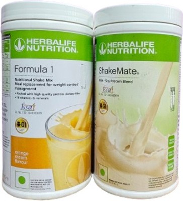 HERBALIFE FORMULA 1 ORANGE SHAKE 500GM & SHAKEMATE 500GM WEIGHT LOSS Green Tea Tin(2 x 0.5 kg)