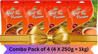 THF Real Tea Premium Dust 250 GM Combo Pack of 4 Unflavoured Black Tea Pouch(4 x 250 g)