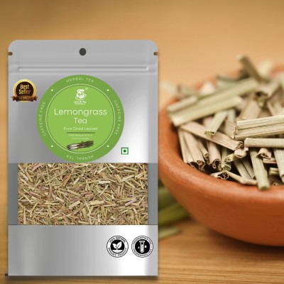 tea & me Lemon Grass Dried Leaves, Lemongrass Tea for Weight Loss, Detox Tea Lemon Grass Herbal Tea Pouch(100 g)