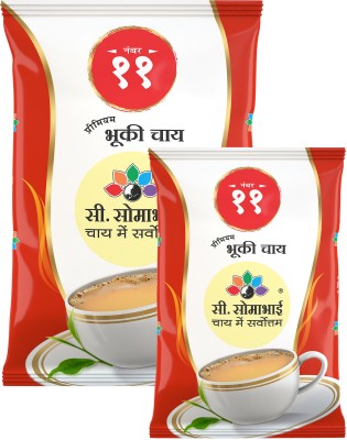 C. SOMABHAI (Quality Tea) No. 11 CTC Dust Tea - 1.5 kg, Assam Premium Black Tea Powder (1 KG + 500 GM) Black Tea Pouch(2 x 0.75 kg)
