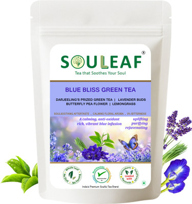 SOULEAF Darjeeling Green Tea with Butterfly Pea Flower, Lavender & Lemon grass Lavender Green Tea Pouch(50 g)