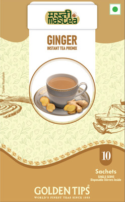 Golden Tips All-in-1 Instant Premix Ginger Tea,14g Per Serve,Quick & Easy To Make, 10 Sachet Ginger Black Tea Box(140 g)