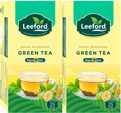 Leeford Green Tea Aqua Slim Flavour ( 2 Box of 25 Tea Bags ) Hibiscus Green Tea Bags Box(2 x 25 Bags)