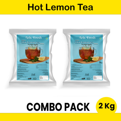 Aris fresh Instant Lemon Tea Premix | 2 kg combo pack | Premium Quality | Make 200 Cups | Lemon Instant Tea Pouch(2 x 1 kg)