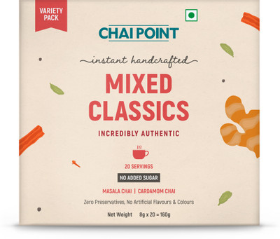 chai point Mixed Classic (No Sugar) Instant Tea Box(20 Sachets) Lowest ...