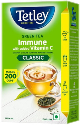Tetley Green Tea Immune With Added Vitamin C, Classic Green Makes200 Cups,Long Leaf Tea Green Apple Green Tea Tetrapack(249 g)
