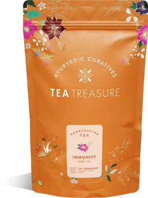TeaTreasure Immunity Booster Lemon Grass, Ginger, Liquorice, Tulsi Herbal Tea Pouch(50 g)