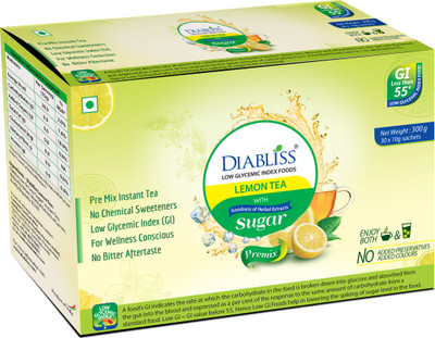 DiaBliss Herbal Lemon Tea - Low Gi - Sachet Box Lemon Yellow Tea Pouch(300 g)
