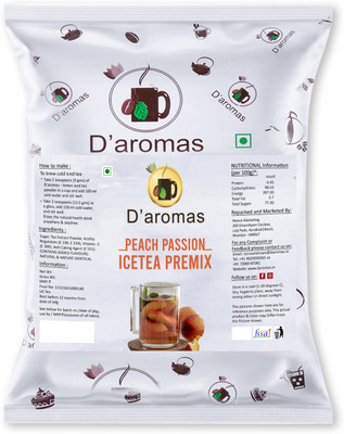 D'aromas Premix Peach Passion Ice Tea 5kg | Instant Premix Ice Tea Powder | Summer Drink Assorted Iced Tea Pouch(5 kg)