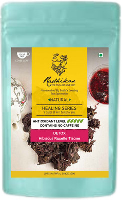 Radhikas Fine Teas and Whatnots Hibiscus Flower : Cleanse and Renew Herbal Tea Pouch(50 g)