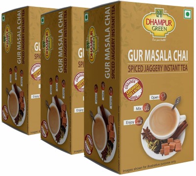 DHAMPURGREEN Instant Gur Masala Chai, 420g (3x140g) Instant Tea Box(3 x 140 g)