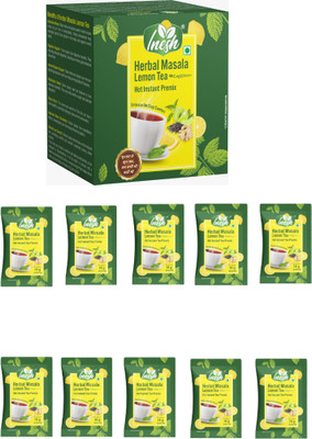 inesh Herbal Masala Lemon Tea Hot premix 10 Pouches in box total 20 pouches set of 2 Herbal Tea Box(20 x 18 g)